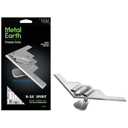 Northrop Grumman B-2 Spirit Stealth Bomber Aircraft (Moderate Difficulty) Steel Model Kit by Metal Earth