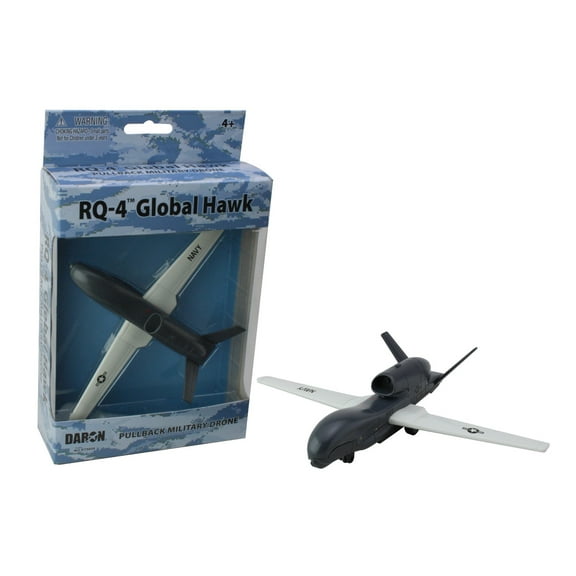 Single Plane RQ-4 Global Hawk Pullback Military Drone Die Cast Metal Daron 28779