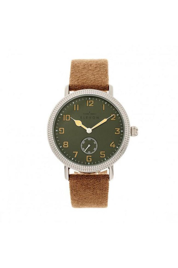 Northrop Leather-Band Watch - Camel/Green