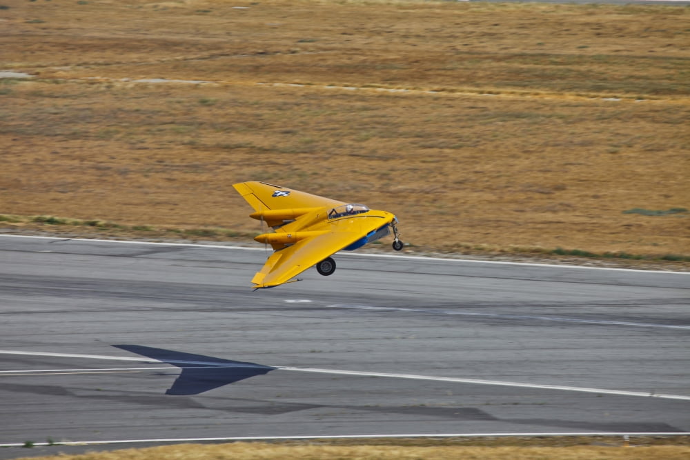 Northrop N-9M Flying Wing Chino California Canvas Art - Scott GermainStocktrek Images (35 x 23)