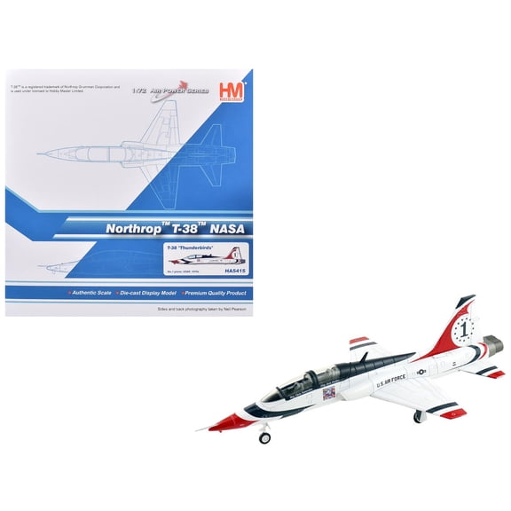 Northrop T-38 NASA Aircraft "#1, Thunderbirds" (1970s) US Air Force "Air Power Series" 1/72 Diecast Model Hobby Master