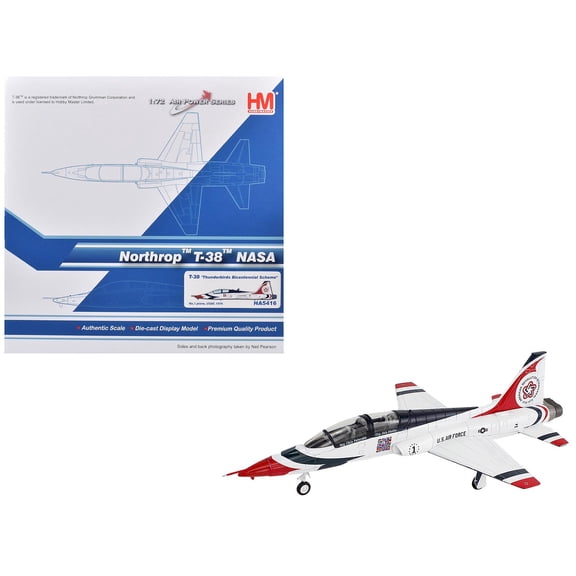 Northrop T-38 NASA Aircraft "Thunderbirds Bicentennial Scheme" (1976) US Air Force "Air Power" 1/72 Diecast Model Hobby Master