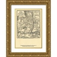 thumbnail image 1 of Northrup 11x14 Gold Ornate Wood Framed with Double Matting Museum Art Print Titled - Rome Adairsville Georgia Vicinity Battles - Northrup 1864, 1 of 4