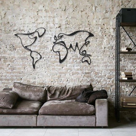 Northshire Verden Metal World Map Wall Art  Metal Wall Art for Room Dcor - An Art of beauty for Decoration