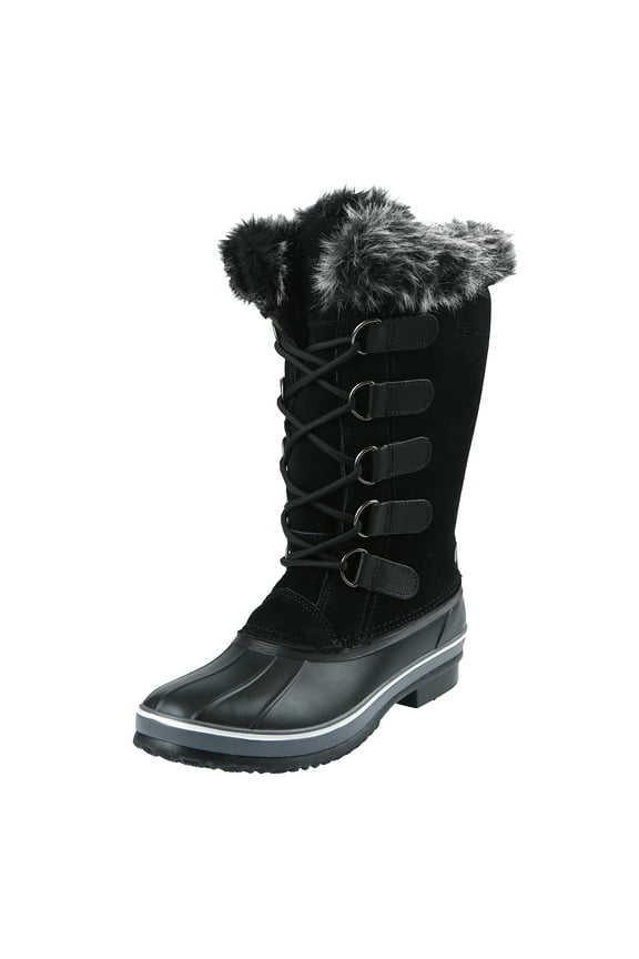 Womens Kathmandu Waterproof Insulated Leather Tall Winter Snow Boot