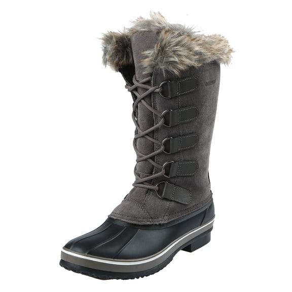 Northside Womens Kathmandu Waterproof Insulated Leather Tall Winter Snow Boot