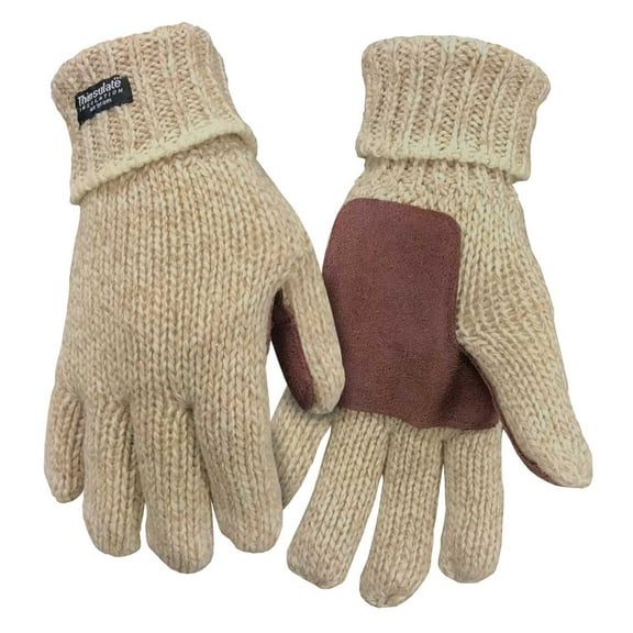 Northstar Mens Full Finger Ragg Wool Glove 3M Thinsulate 40 Gram Insulation (S)