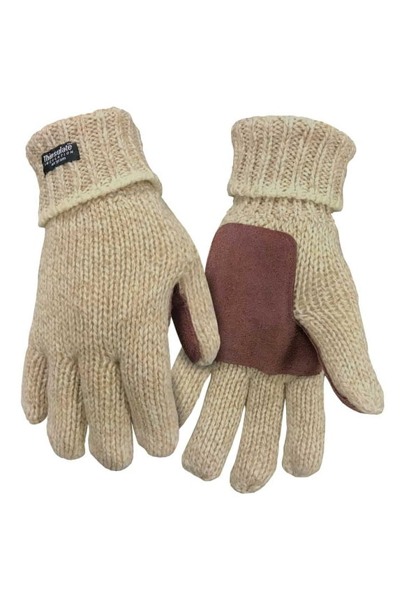 Northstar Mens Full Finger Ragg Wool Glove 3M Thinsulate 40 Gram Insulation (S)