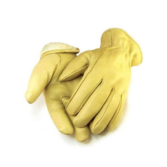 Northstar Mens Full Grain Tan Deerskin Gloves Lined 100 gram 3M Thinsulate 013T