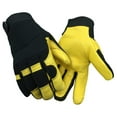 thumbnail image 1 of Northstar Unisex Deerskin & Nylon Stretch Mechanic Sport Glove Black/Yellow. 18T, 1 of 2
