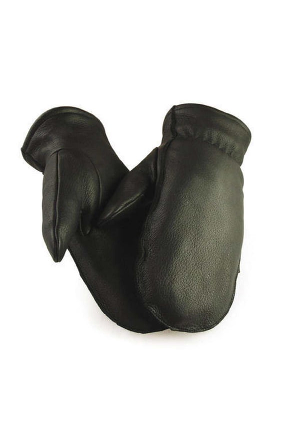 Northstar Unisex Full Fingered Deerskin Sherpa Lined Black Mittens 51B