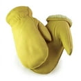 thumbnail image 1 of Northstar Unisex Full Grain Deerskin Sherpa Lined Mitten, Tan, Full Fingered 51T, 1 of 2