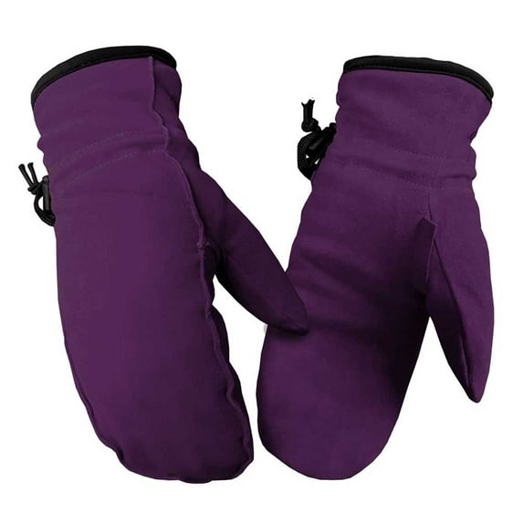 Northstar Women's Premium Deer Suede Winter Fashion Mittens - Purple/Black (XL)