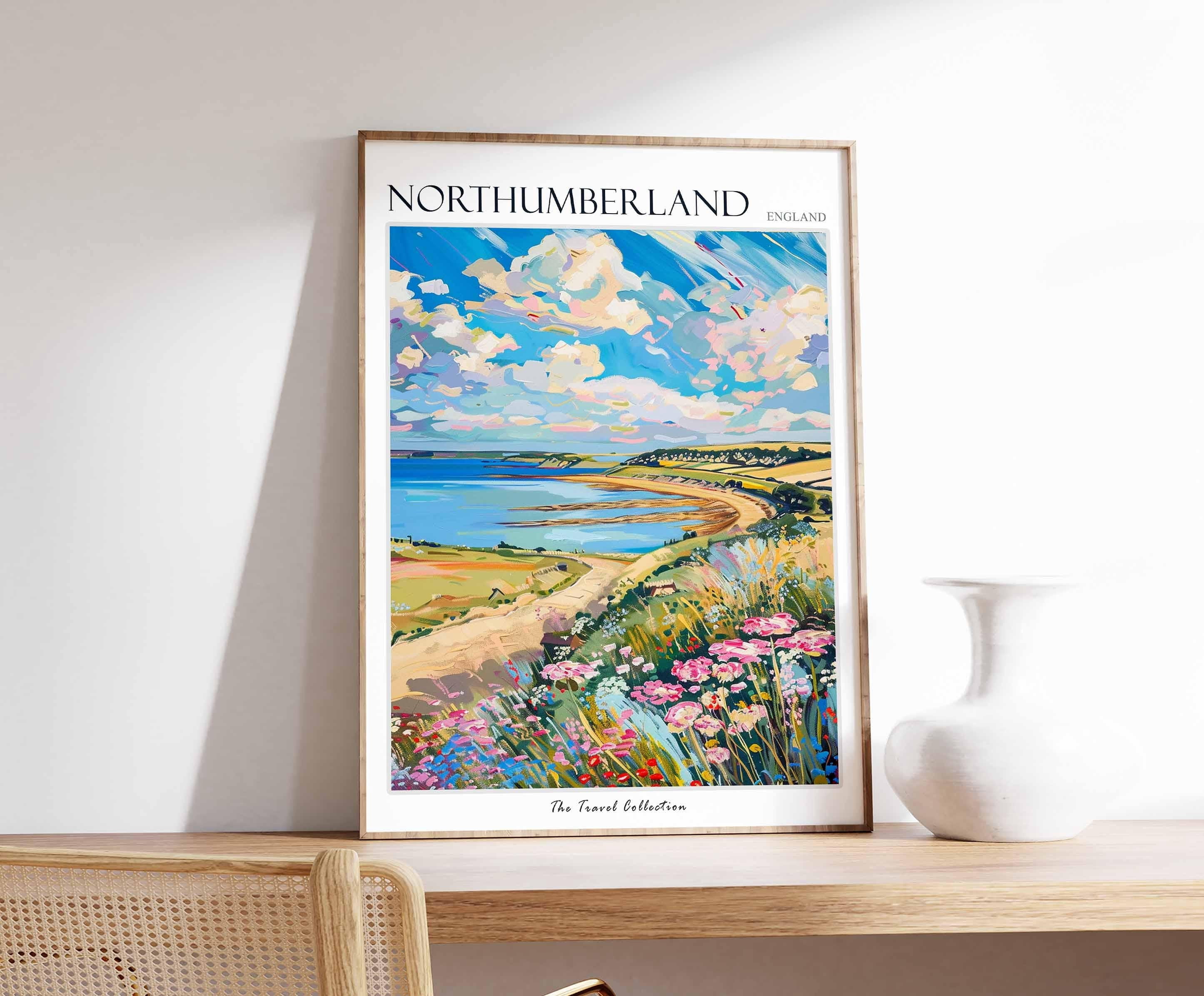 Northumberland Coast Travel British Home Decor Home Decor Office Wall ...