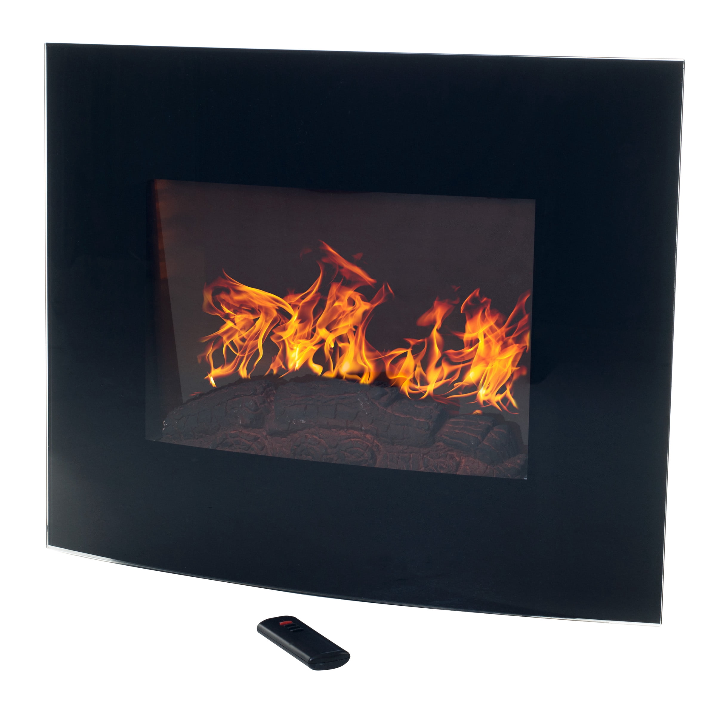 Northwest Wall-Mount Electric Fireplace Heater with Remote Control (Black)