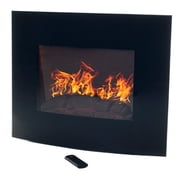 Northwest Wall-Mount Electric Fireplace Heater with Remote Control Black
