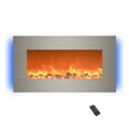 thumbnail image 1 of Northwest 30-inch Electric Fireplace with Remote and Adjustable Heat (Silver), 1 of 7