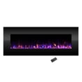 thumbnail image 1 of Northwest 54-Inch No Heat Wall-Mount Electric Fireplace with Remote (Black), 1 of 7