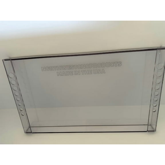 Northwest CNC Products Heavy Duty Tool Tray, Clear Polycarbonate, Black ABS Plastic Construction, 18x12 or 24x16 Inches (Clear Polycarbonate, 18X12)