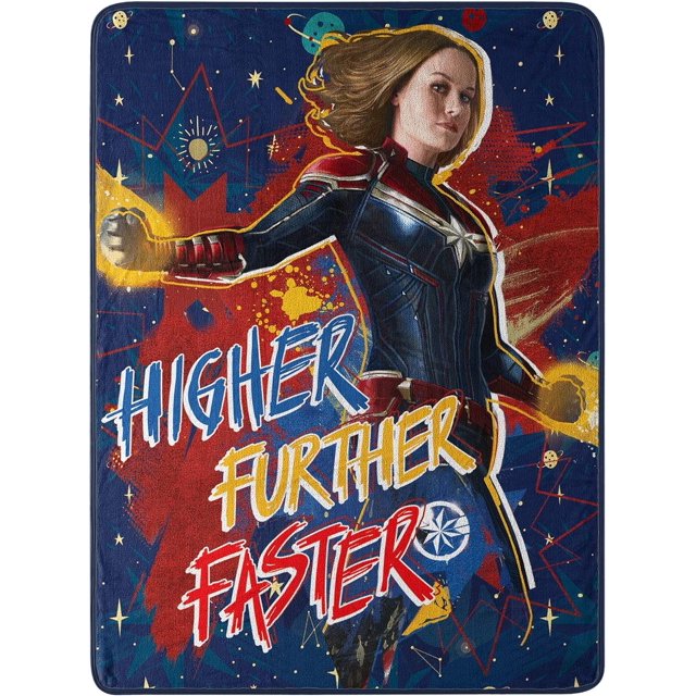 Northwest Captain Marvel, Higher, Further, Faster Micro Raschel Throw