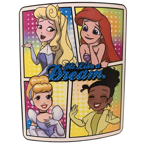 Northwest Disney Princesses Like a Dream Throw Blanket Warm Soft 46" x 60'' Ariel