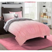 Northwest Kids Wild At Heart Bedding Set, Twin 6 Piece Bed in a Bag Set with Comforter, Sheets, Pillowcase, and Decorative Pillow