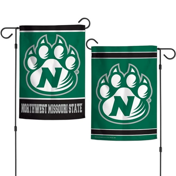 Northwest Missouri State Bearcats 12.5 x 18" Double Sided Yard and Garden College Banner Flag Is Printed in the USA