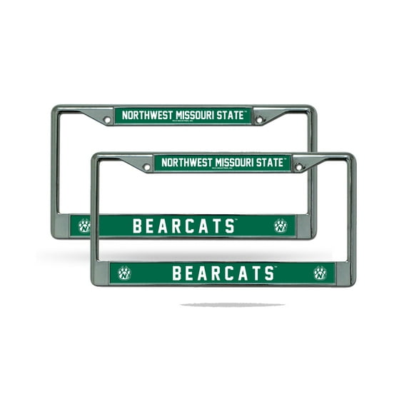 Northwest Missouri State Bearcats Chrome Metal License Plate Frame - Set of 2