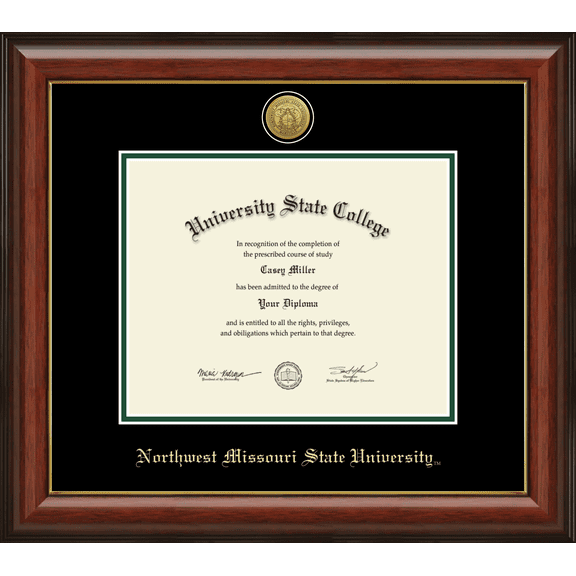 Northwest Missouri State University Diploma Frame, Document Size 10" x 8"