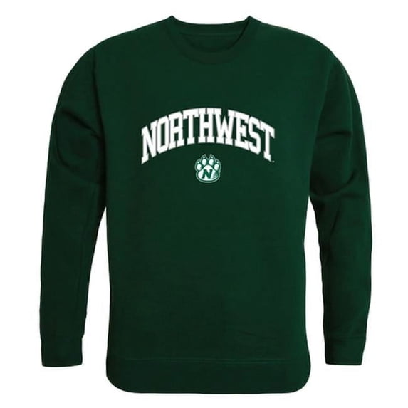 Northwest Missouri State University Men Campus Crewneck Sweatshirt, Forest White - Extra Large