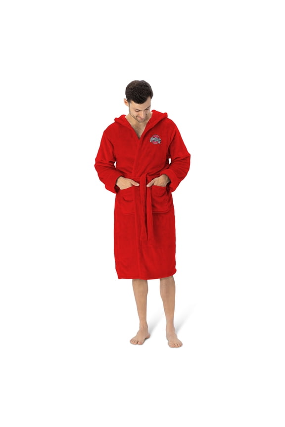 Men's The Northwest Group Scarlet Ohio State Buckeyes Hooded Silk-Touch Bath Robe