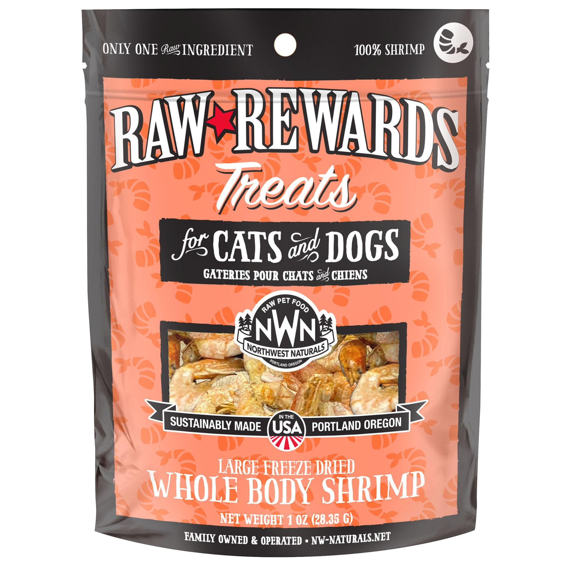 Northwest Naturals Raw Rewards YPF5 FreezeDried Shrimp Treats for Dogs