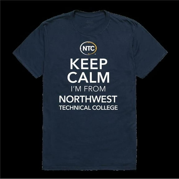 Northwest Technical College Hawks Keep Calm T-Shirt, Navy - Small