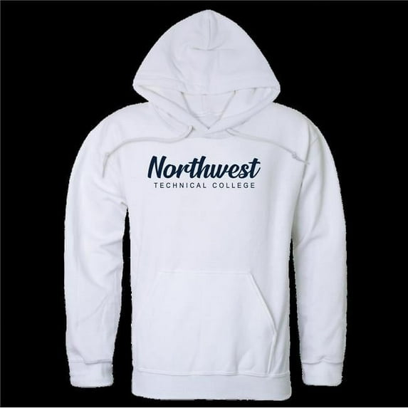 Northwest Technical College Hawks Script Hoodie, White - Extra Large