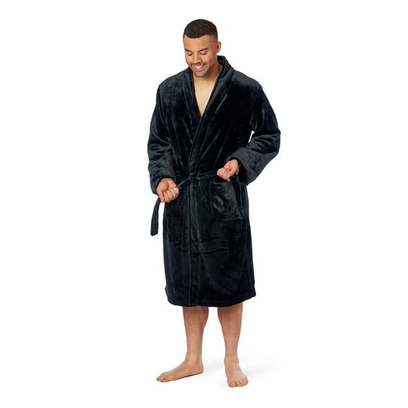 Northwest Unisex Jet Black L/XL Bathrobe 26x47 Inches