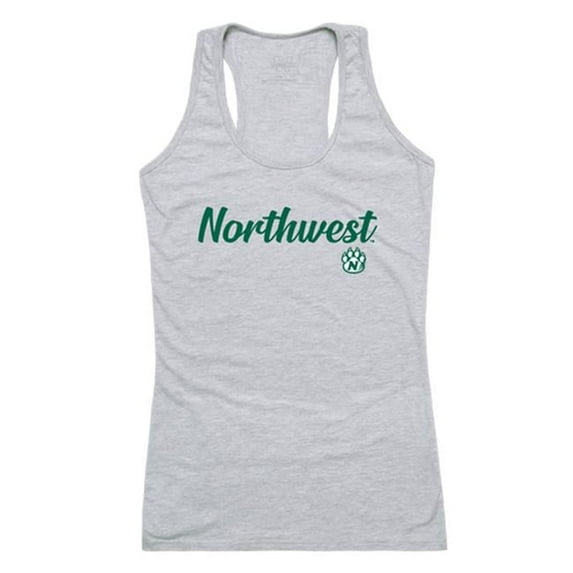 Northwest University Script Tank Top for Women, Heather Grey - Small