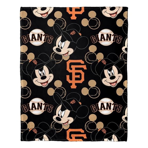 Northwest x Disney San Francisco Giants Mickey Hugger Pillow & Silk Touch Throw Set