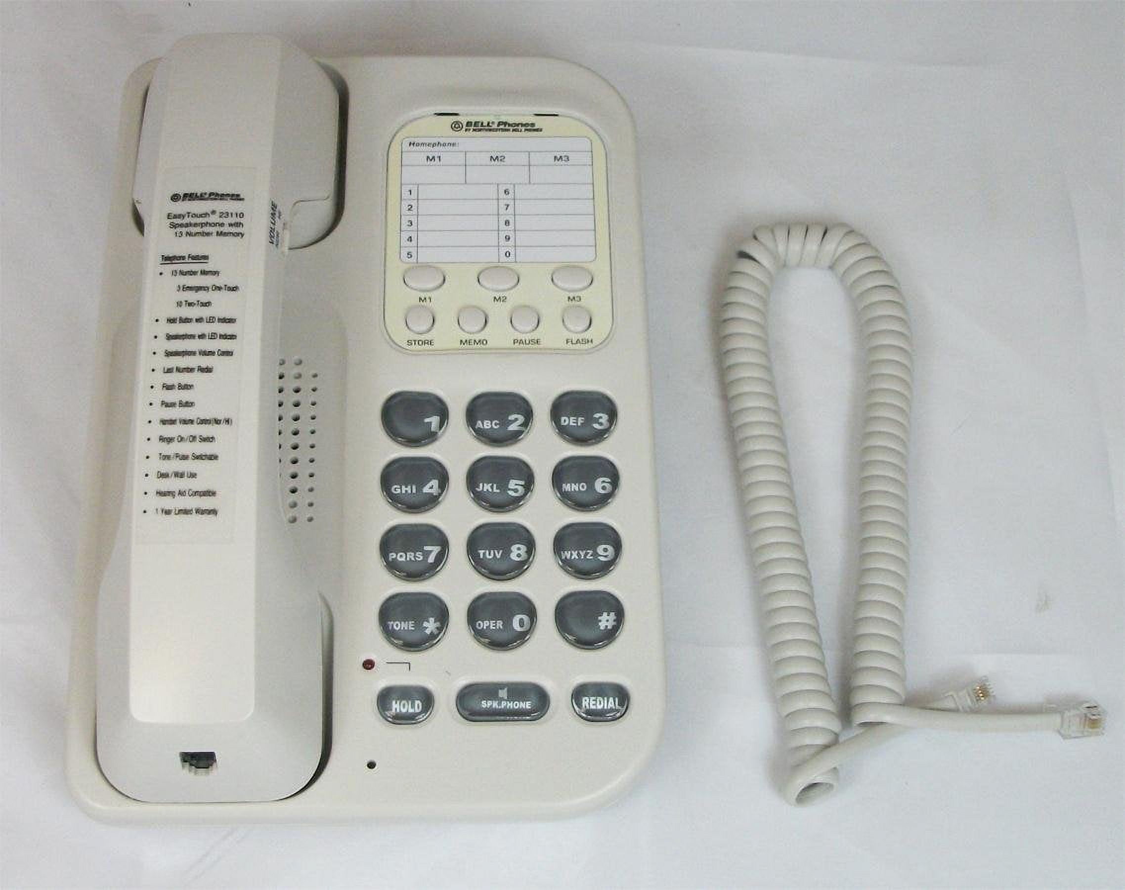 Northwestern Bell 23110 Easytouch Corded Telephone In Beige