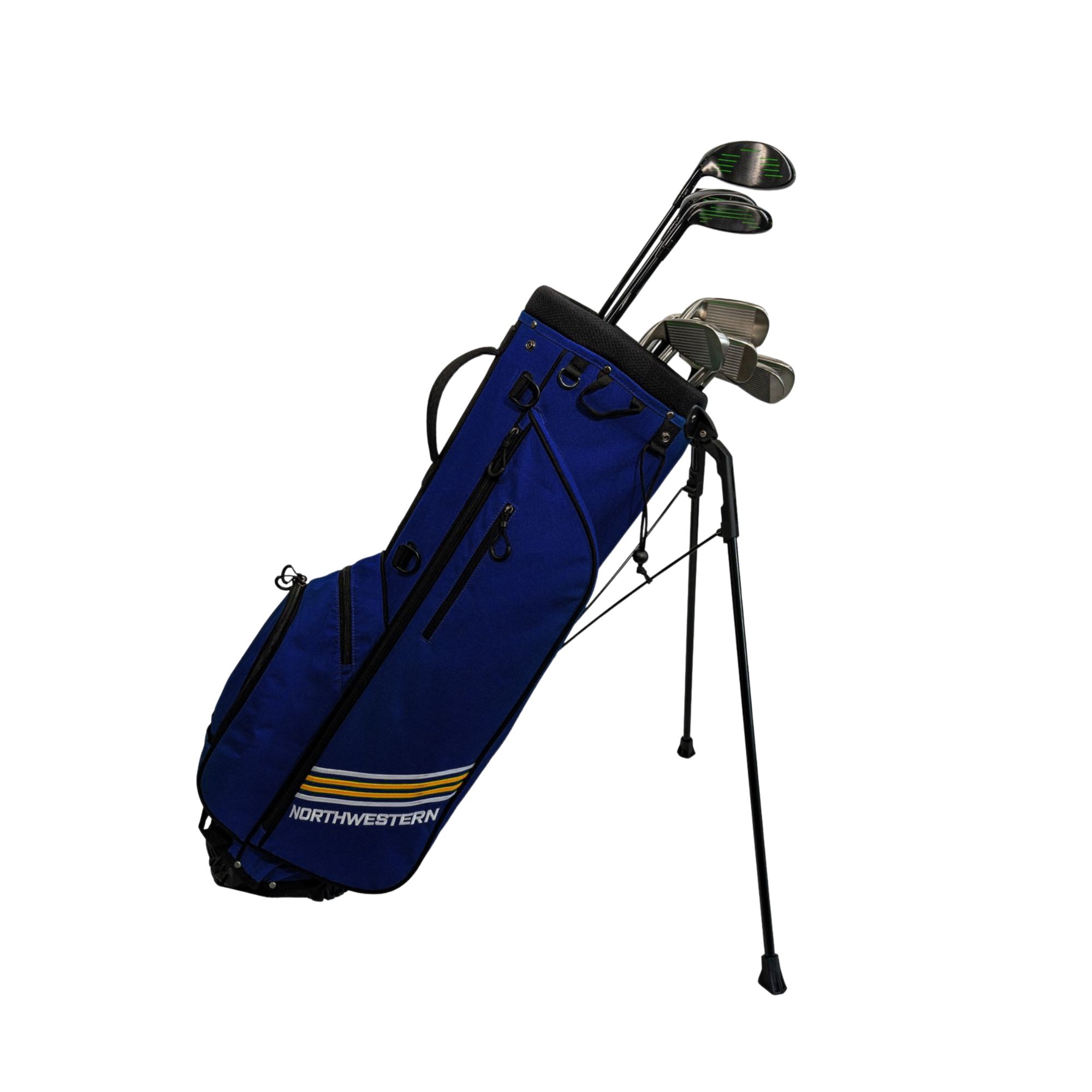 Northwestern Golf Thunderbird Golf Bag – Lightweight 4-Way Divider Stand Bag - Navy Blue