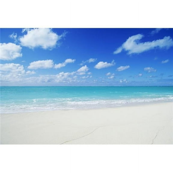 Northwestern Hawaiian Islands  Midway Atoll  Sand Island  Turquoise Ocean And White Sand Beach. Poster Print