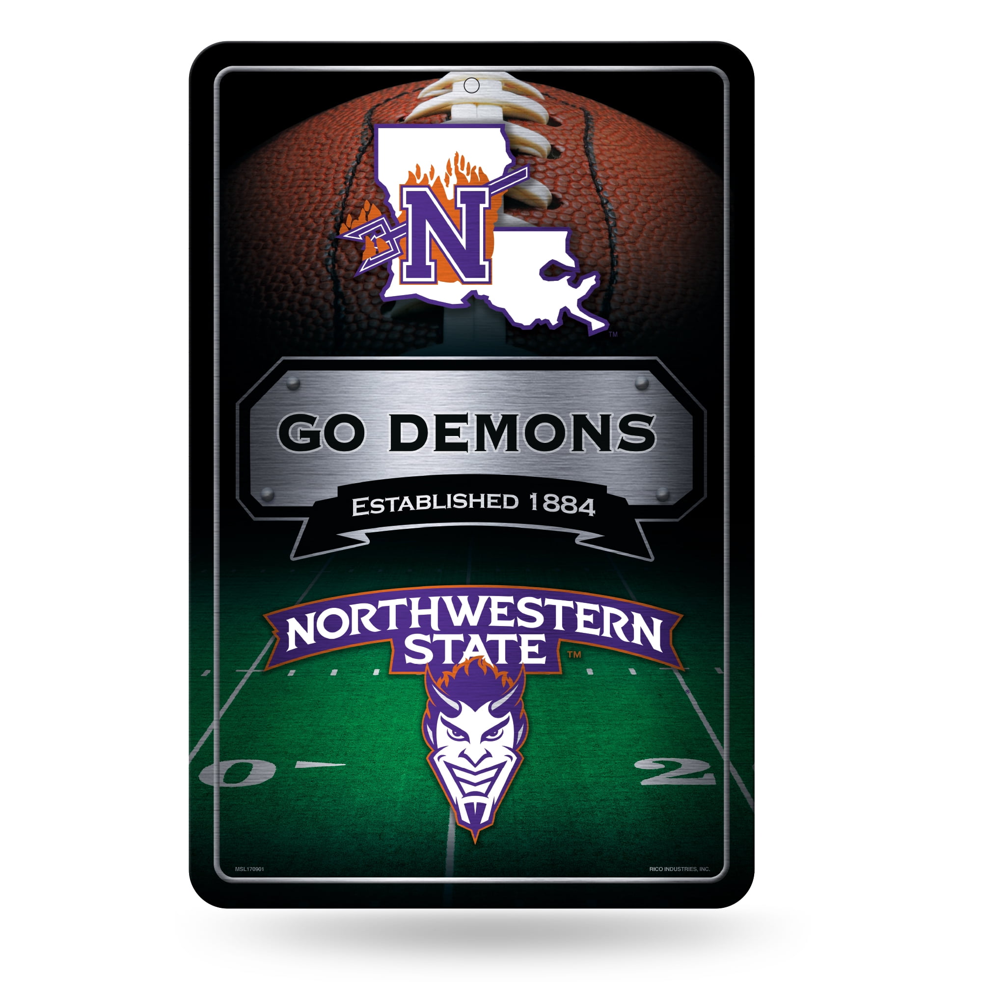 Northwestern State MSL Large Metal Sign