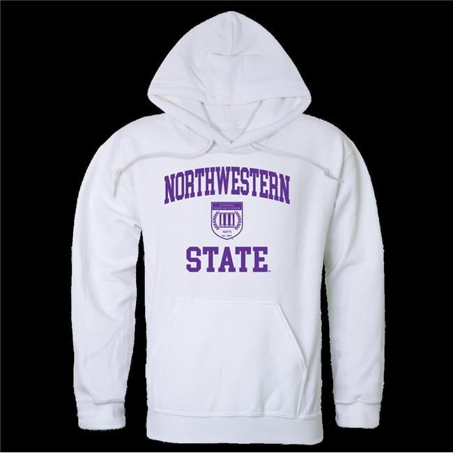W Republic 569 689 WHT 03 Northwestern State University Demons Seal Hoodie White Large