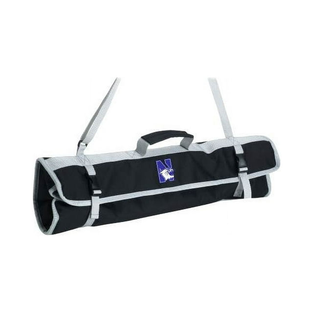 Northwestern Team Sports Wildcats 3 Piece BBQ Tool Set and Tote