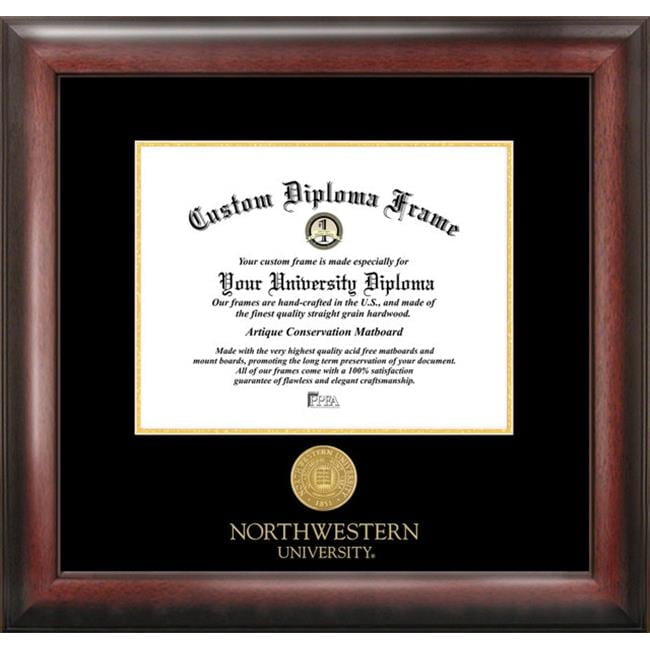Northwestern  University Gold Embossed Diploma Frame