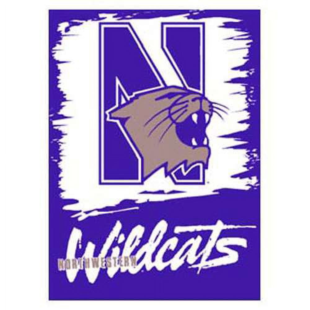Northwestern Wildcats Banner House Flag - 30x40 Inch Double Sided Polyester, Officially Licensed College Team Flag With Top Pole Sleeve