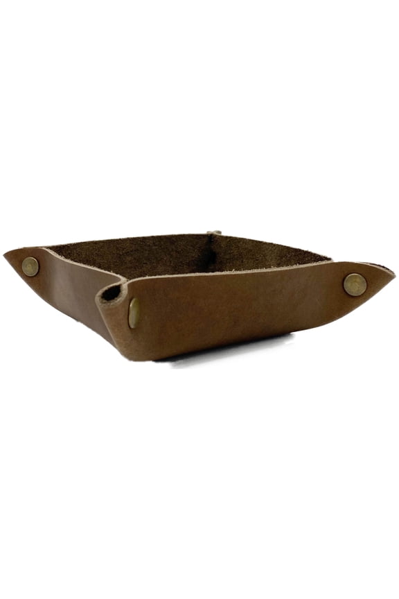 Genuine Leather Snap Valet Tray Made in USA