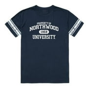 Northwood University Timberwolves Property Football T-Shirt, Navy - Extra Large