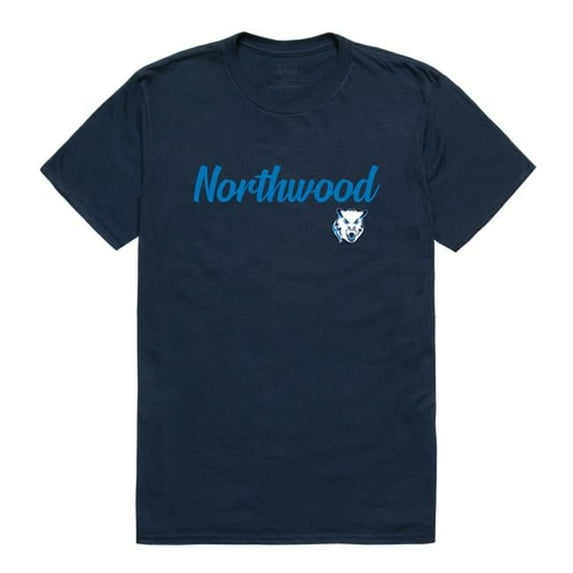 Northwood University Timberwolves Script T-Shirt, Navy - Large