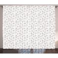 thumbnail image 1 of Ambesonne Northwoods Curtains 2 Panel Set, Dancing Funny Bears, 108" x 90", Dimgray Tan White, 1 of 3