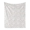 thumbnail image 1 of Northwoods Soft Flannel Fleece Blanket, Pattern with Funny Dancing Bears in Scandinavian Minimalist Modern Style, Cozy Plush for Indoor and Outdoor Use, 60" x 80", Dimgray Tan White, by Ambesonne, 1 of 6